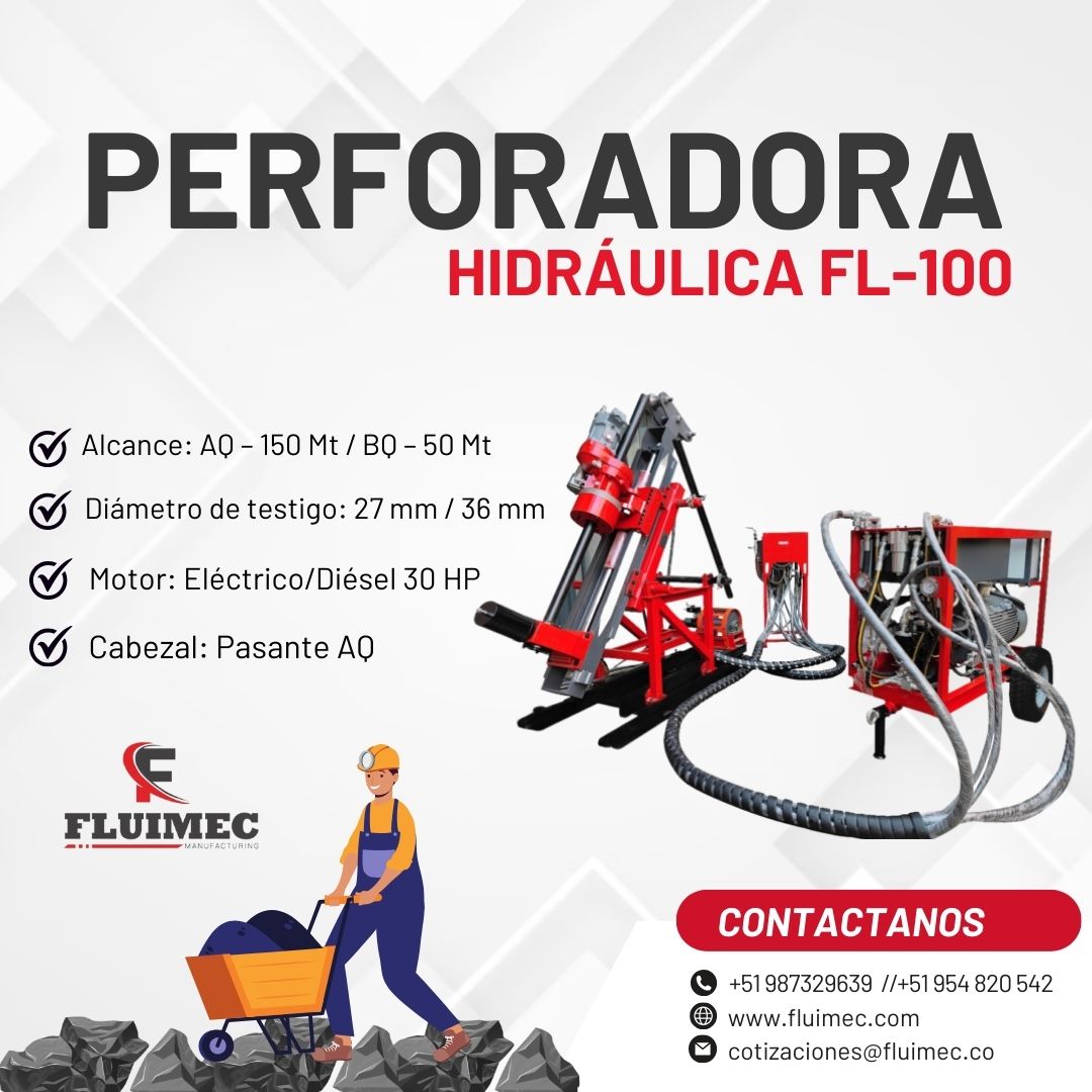 Perforadora FL-100 CABEZAL Pasante Hasta línea AQ